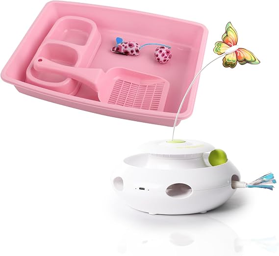 Kitten Litter Box Kit with 3 in1 Cat Toy