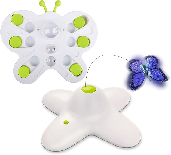 Cat Butterfly Toy and Cat Puzzle Feeder Toy